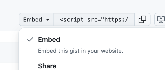 Embeds with NextJS MDX and App Router Gist Embed Button.png